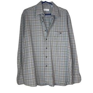 Rick Pallack Plaid Long Sleeve Shirt Plaid Luxury Designer Size: L Made in Italy